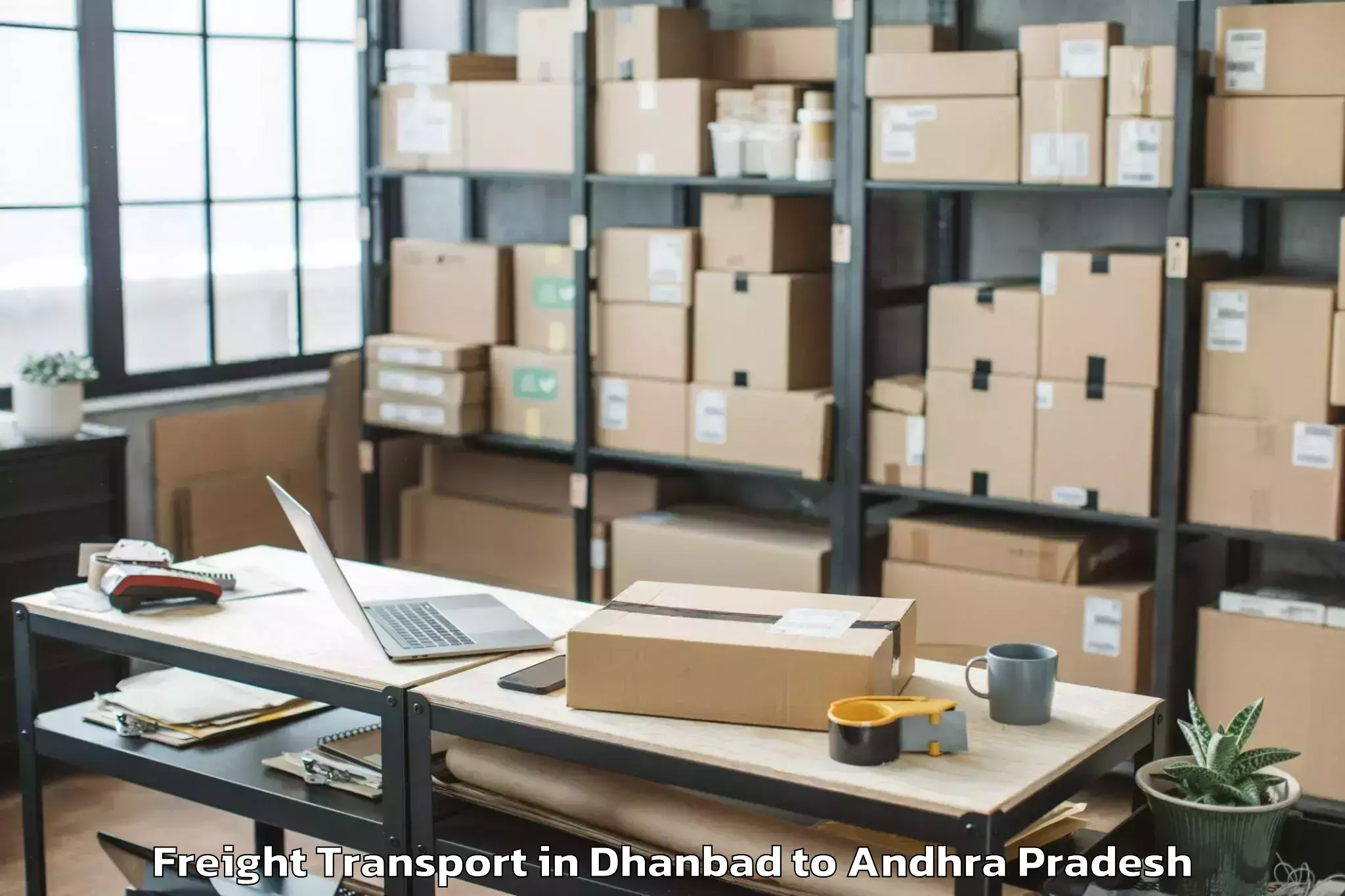 Easy Dhanbad to Duvvur Freight Transport Booking